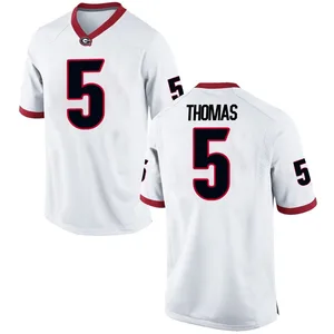 Noah Thomas Nike Georgia Bulldogs Men's Game Football College Jersey - White